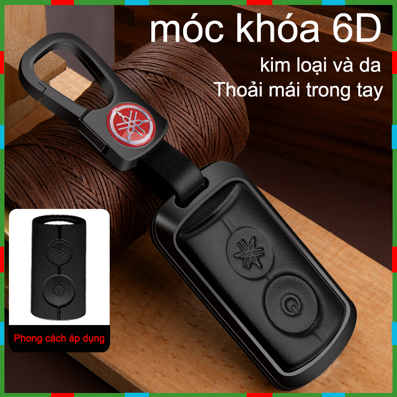 Bọc chìa khóa xe máy Yamaha Nvx 155 Xmax 300 Exciter Janus Freego Aerox Grande bao da chìa khoá