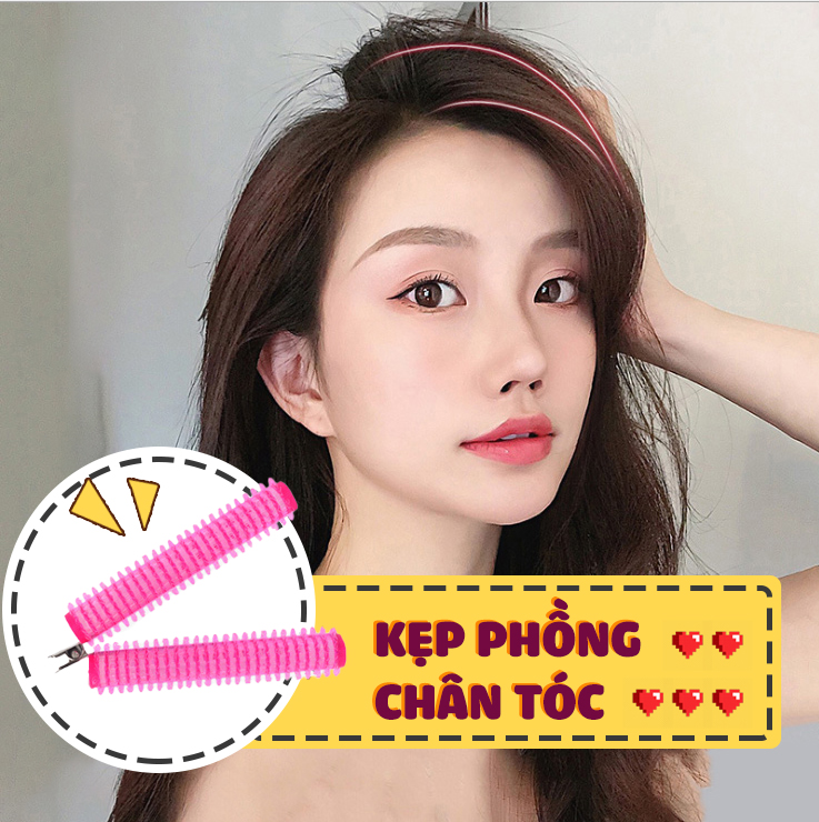LAVY STORE - Kẹp phồng tóc mái tự dính - Lô uốn tóc phồng tóc mái nhanh và dễ dàng, lô uốn tóc tự dính có kẹp.