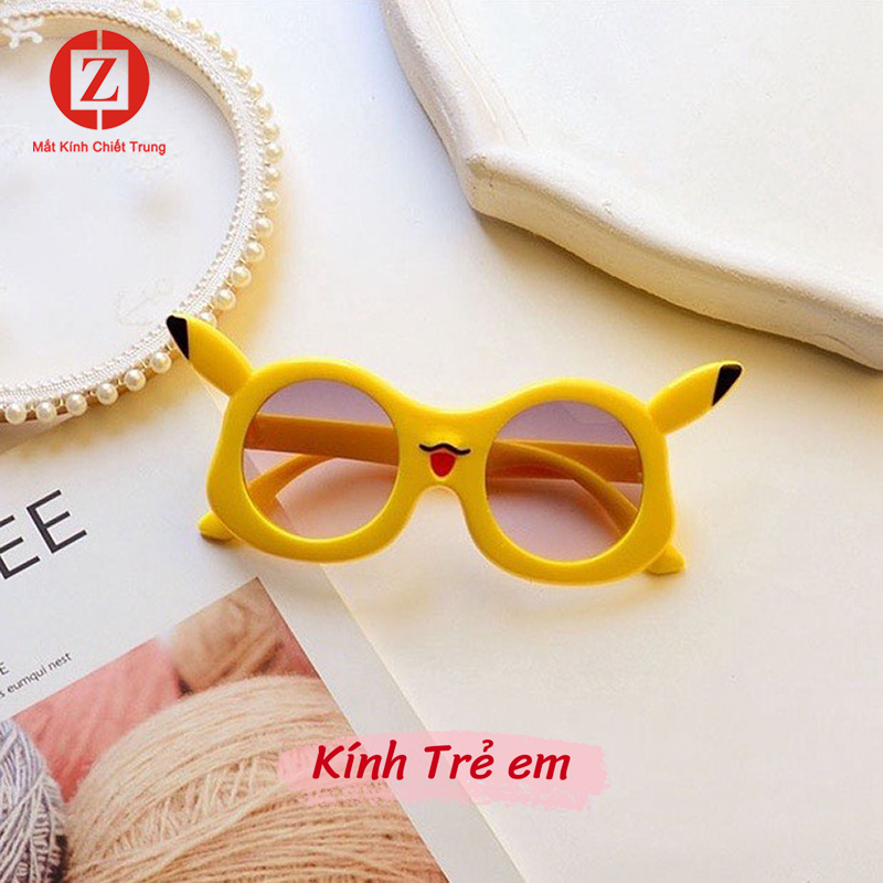 Kính hoạt hình PIKACHU siêu dễ thương cho bé trai và bé gái Kính đi nắng chống tia cực tím bảo vệ đôi mắt của bé mã T1549