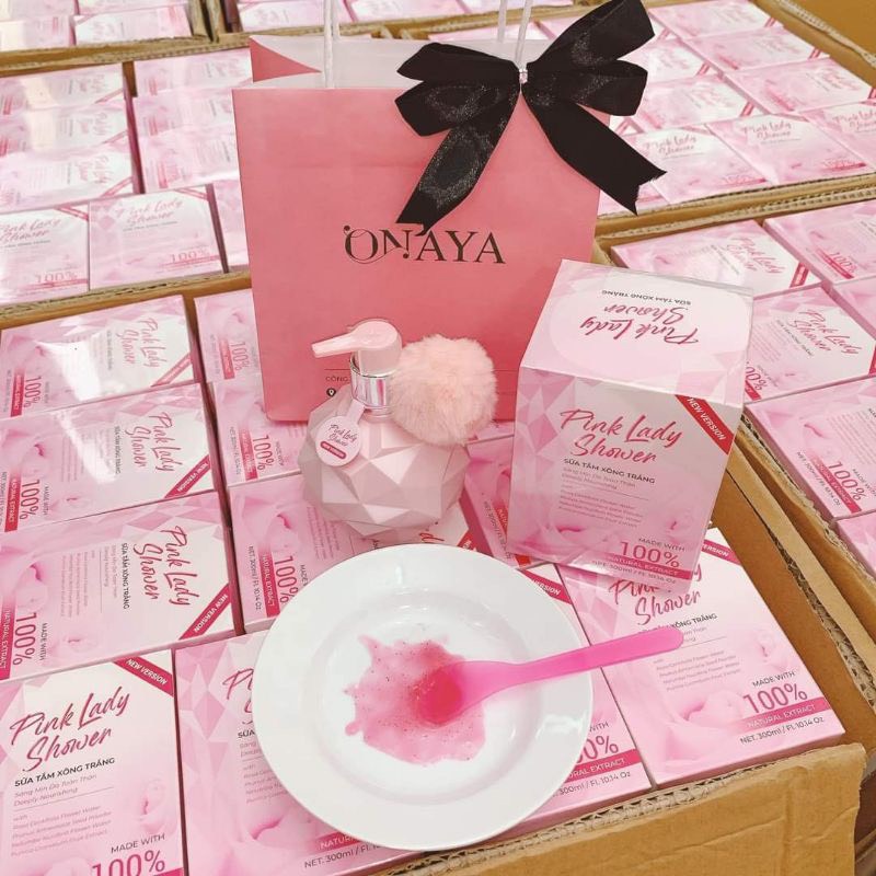 Hcm sữa tắm xông trắng pink lady