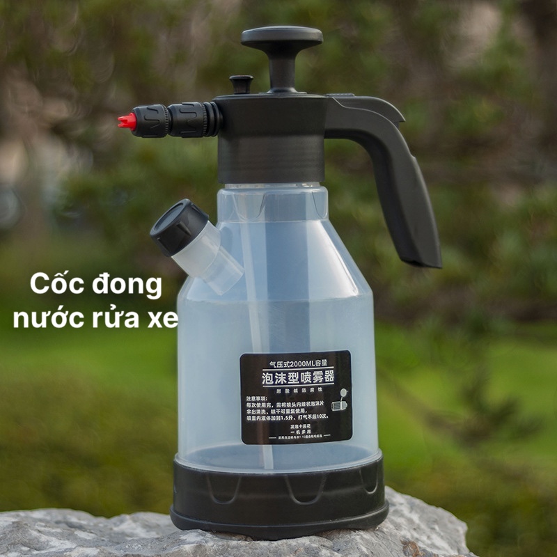 (hàng mới về) Bình xịt tạo bọt tuyết rửa xe ô tô cầm tay 1.8 lít tiện dụng