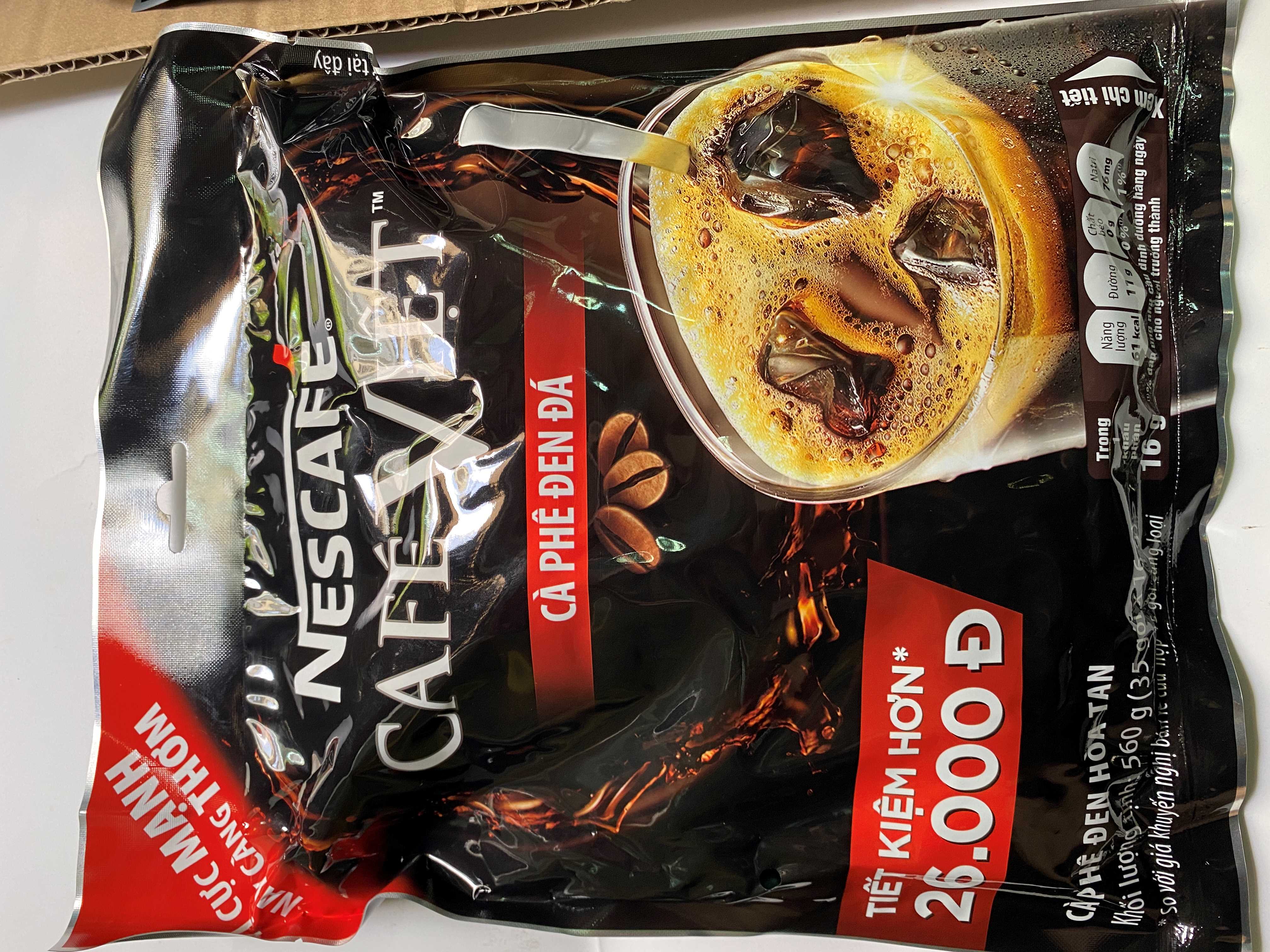 NESCAFE CAFÉ VIỆT CÀ PHÊ ĐEN ĐÁ 560G (35 gói x 16g)