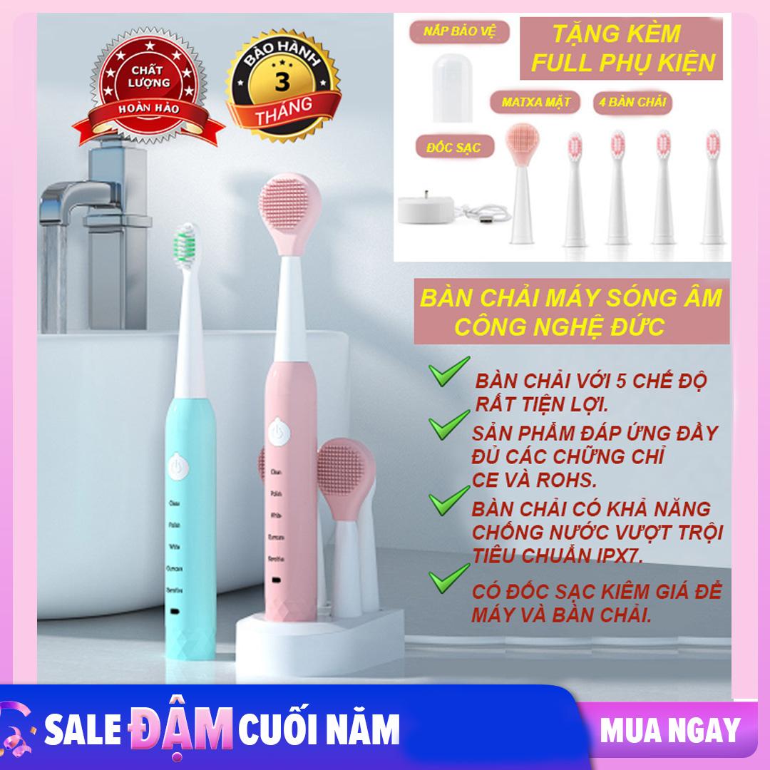 Bàn chải đánh răng PHYOPUS công nghệ đức - bàn chải điện làm trắng răng