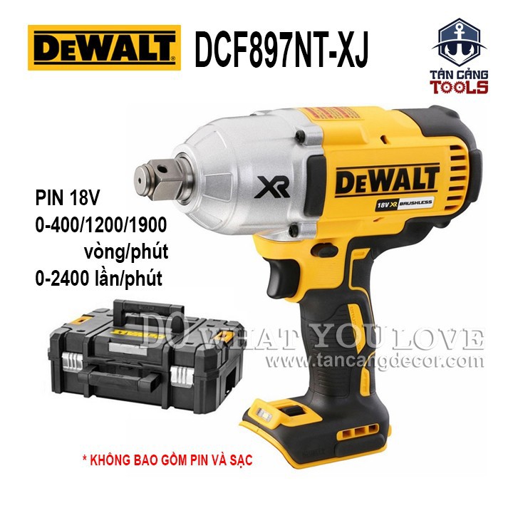Máy siết bu lông dùng pin dewalt 18v dcf897nt-xj 3/4 inches
