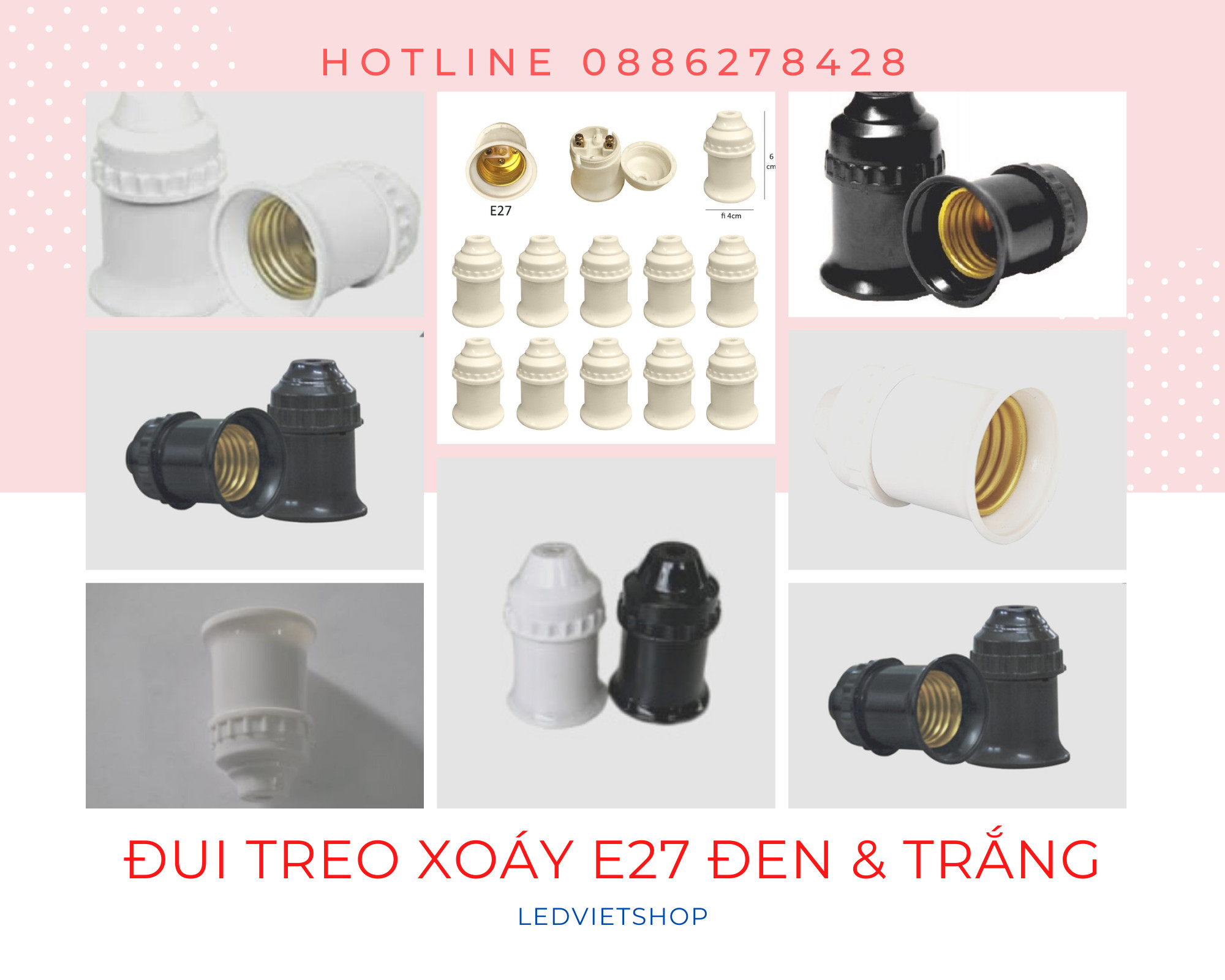 Đui treo xoáy e27
