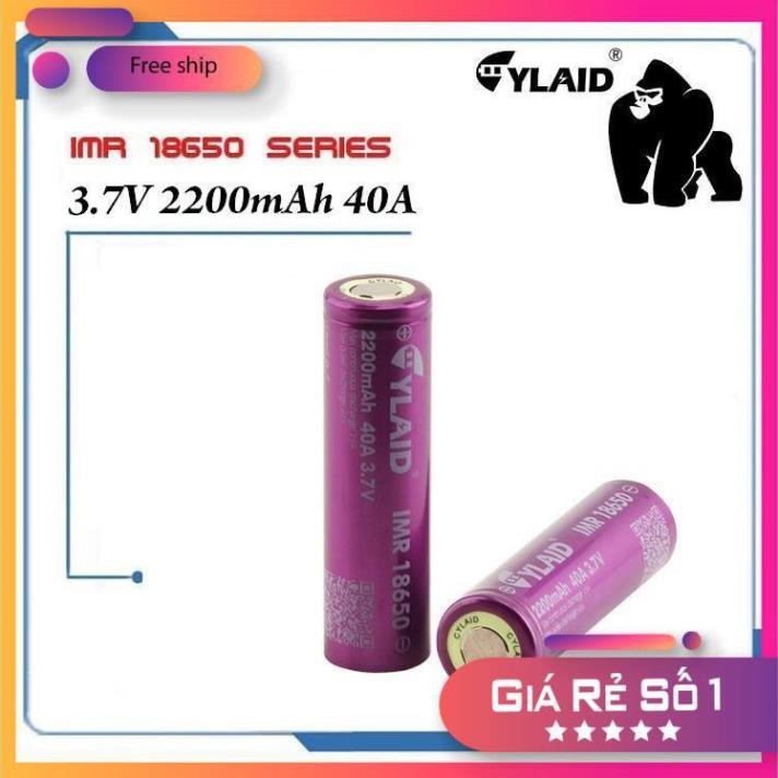 Pin 18650 cylaid imr 3.7v 2200mah 40a pin dùng cho diy