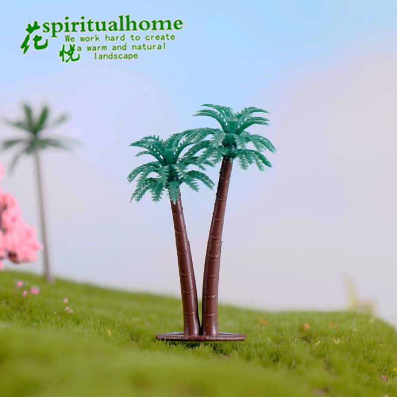 Phụ kiện tiểu cảnh - Cây dừa trang trí chậu cây sen đá terrarium