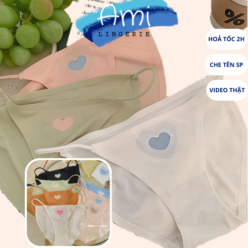 Quần lót su tim xinh xắn , quần lót su đúc tim màu pastel