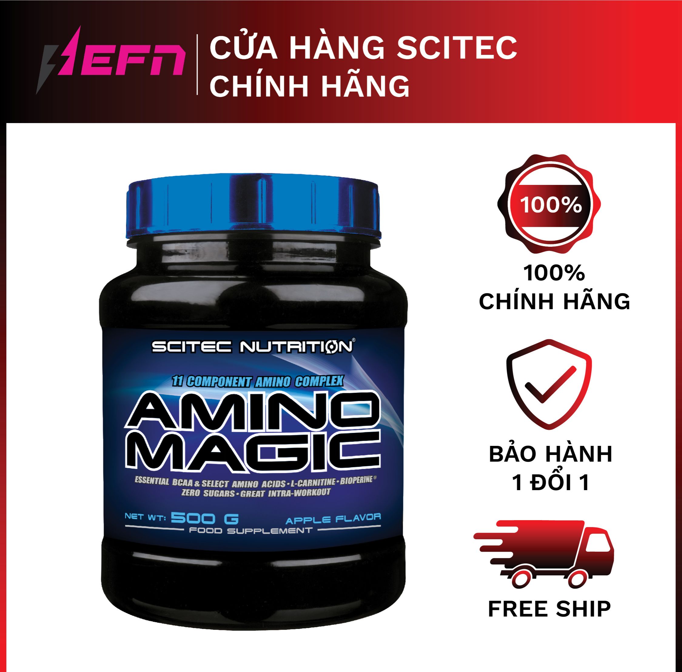 Amino | amino magic scitec | phục hồi cơ nhanh chóng 500g - chính hãng
