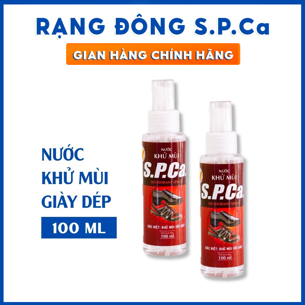 Chai Xịt Khử Mùi Giày Khử Mùi Hôi Chân SPCa 100ml Giúp Khử Mùi, Diệt Khuẩn Hiệu Quả Đến 24h