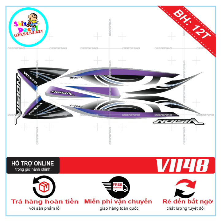 TEM XE VISION 2012, TEM RỜI XE VISION 2012 THÁI