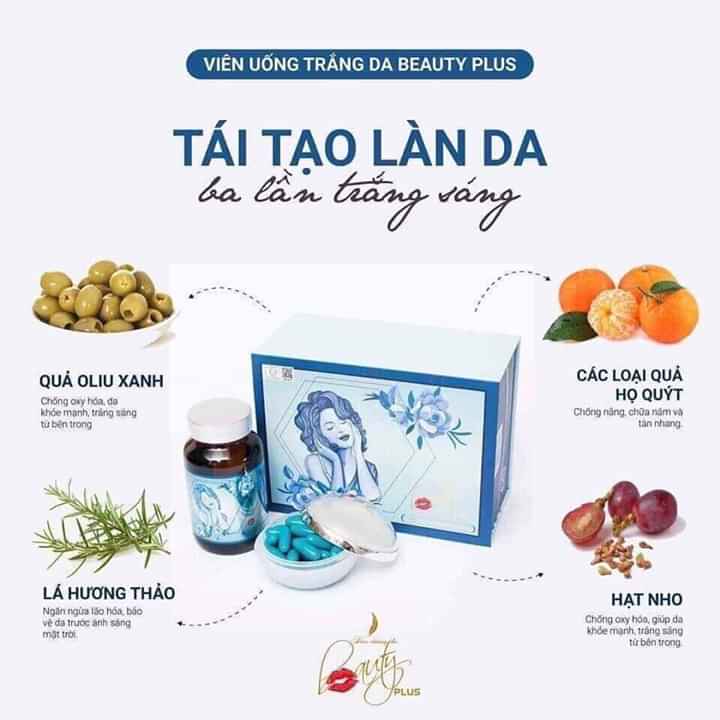 Viên uống trắng da beauty plus chính hãng