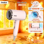 Máy sấy tóc Gaabor N1000D công suất 1000W sấy nhanh 2 chiều nóng lạnh 3 chế độ gió ánh sáng xanh bảo vệ tóc - Bảo hành 12 tháng 1 đổi 1