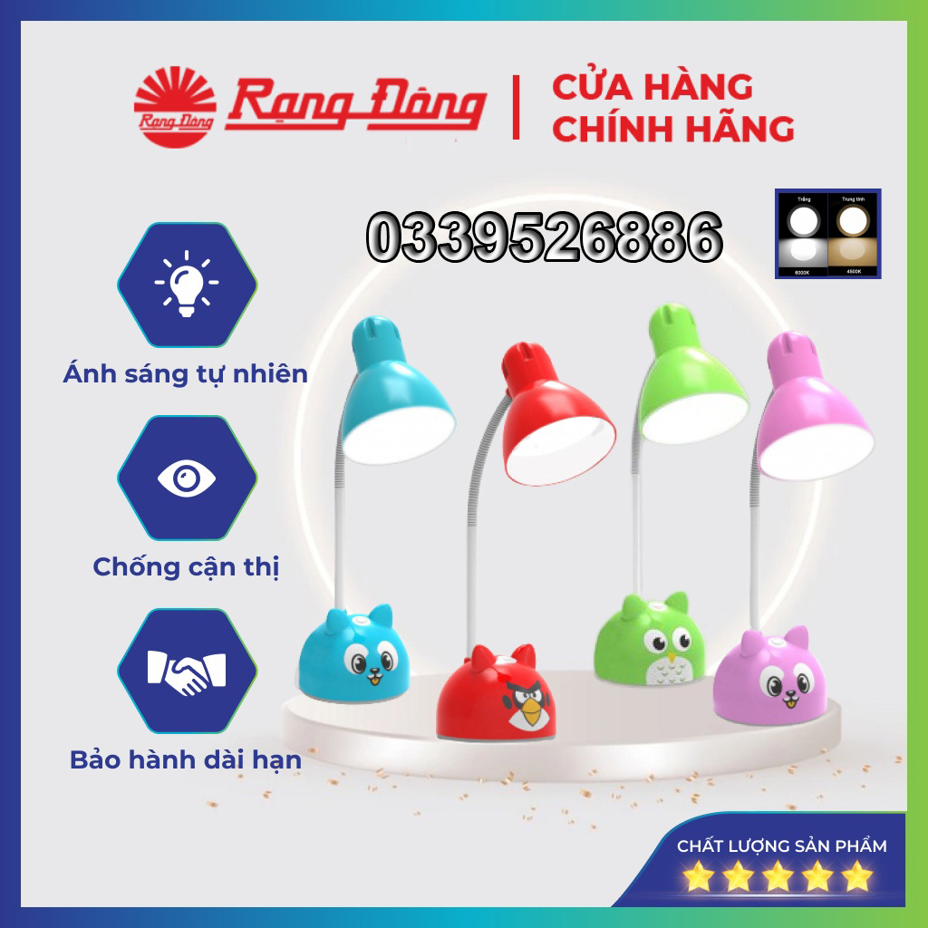 Đèn Bàn (Đèn Học) LED Chống Cận Rạng Đông, Đèn bàn chống cận Rạng Đông, Đèn học để bàn, Đèn học bảo vệ thị lực, Samsung ChipLED. RL-27
