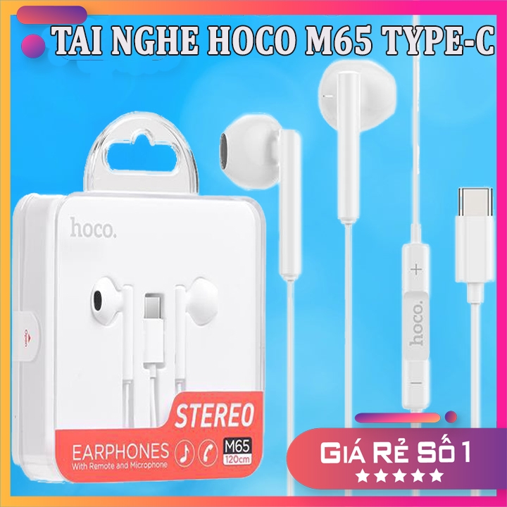 Xả kho | tai nghe type c siêu khủng | chính hãng hoco m65 fullbox | skythuongmai - 15001