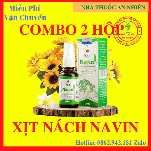 COMBO 2 CHAI Sản phảm xịt nách Navin -  Chai xịt Navin- AN001