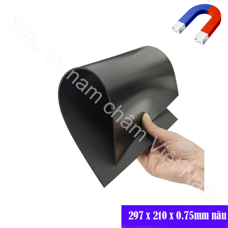 Nam châm tấm A4 nâu dày 0.75mm, nam châm dẻo siêu từ tính