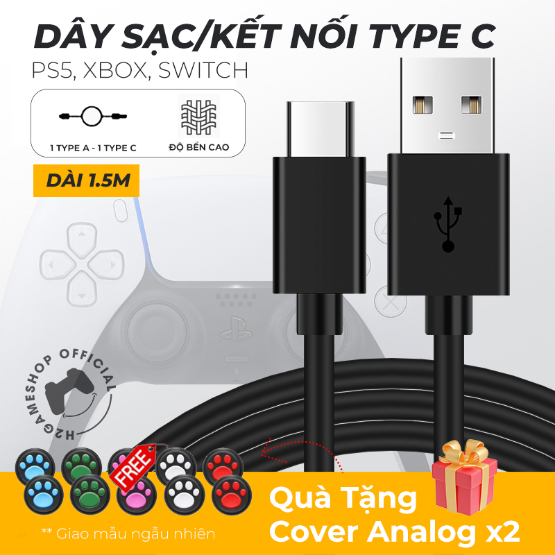 Dây sạc usb type-c cho tay cầm ps5 cáp sạc cable usb-c tay cầm dualsense playstation 5