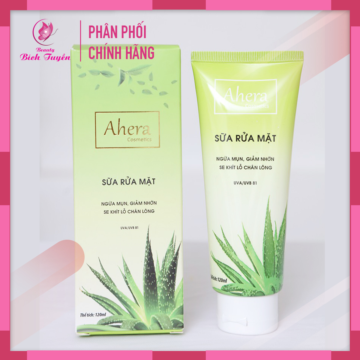 Sữa rửa mặt ahera ngừa mụn - giảm nhờn - se khít lỗ chân lông