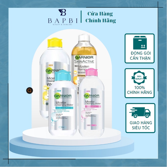 Nước Tẩy Trang Garnier Micellar Cleansing Water Pháp 400Ml