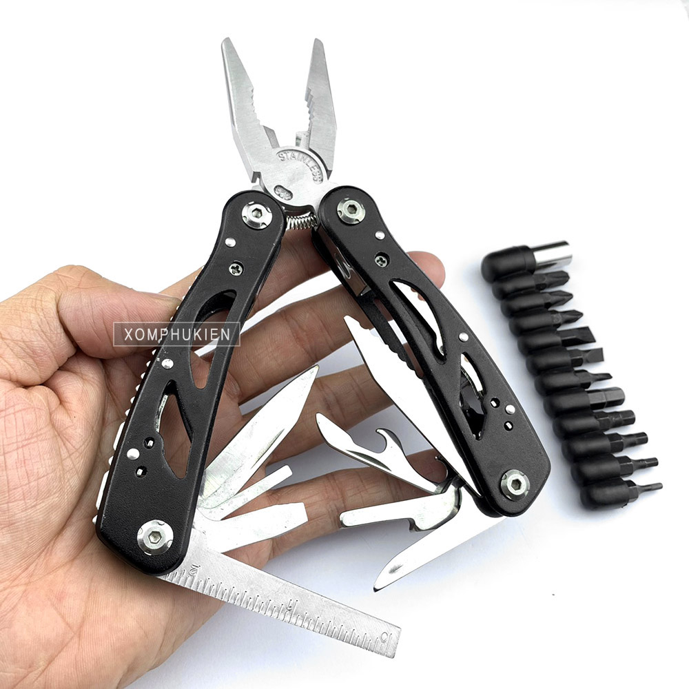 Kềm Đa Năng 9 Món Bỏ Túi Kèm Bộ Vít [ Loại To ]