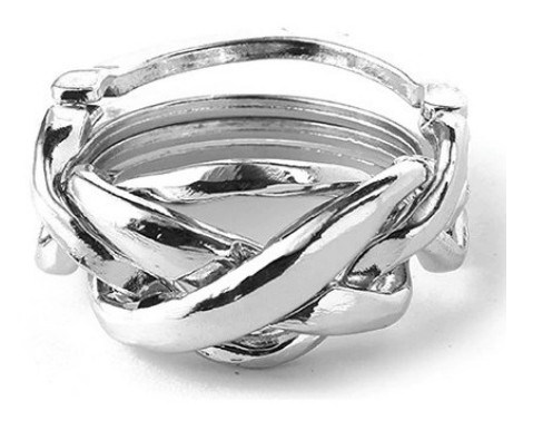 Đồ chơi trí tuệ_Thử thách trí não_The Ring (V1) - Hanayama Puzzle_Hack não_IQ Toys_Giải đố_Giải mã sắt Nhật Bản