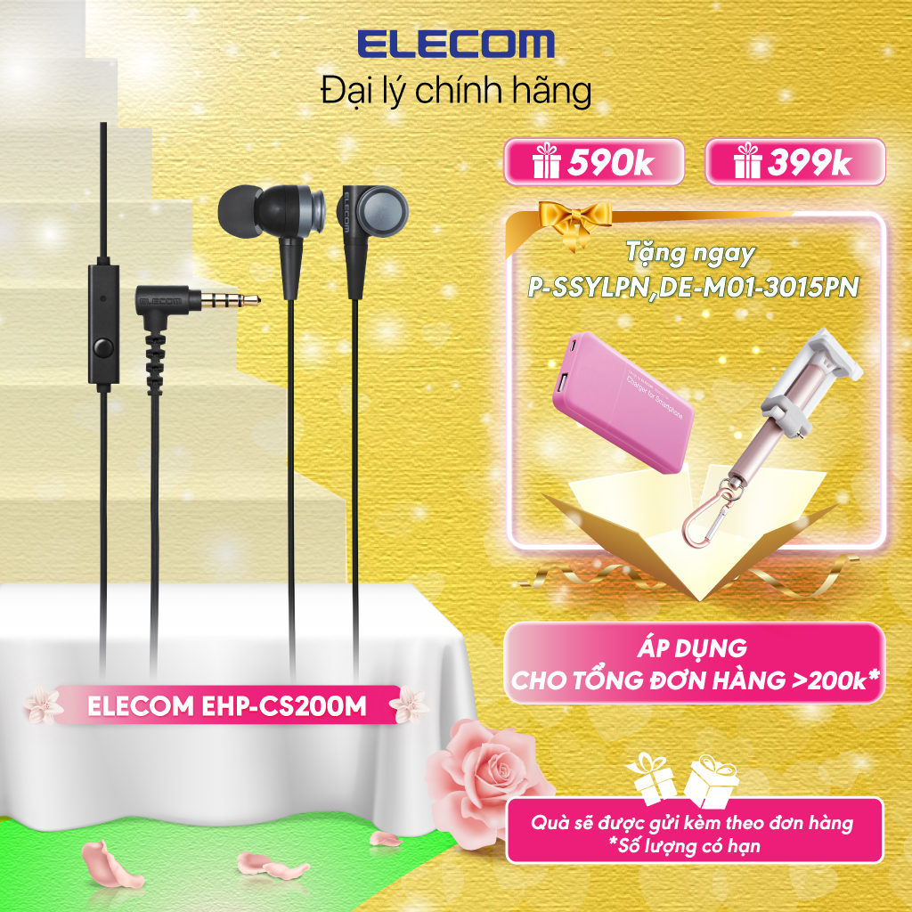Tai nghe có mic elecom ehp-cs200m hàng chính hãng