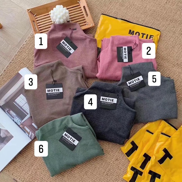 Áo giữ nhiệt cổ lọ xuất Nhật Motie - hàng túi zip loại 1, áo thun dài tay thu đông nữ