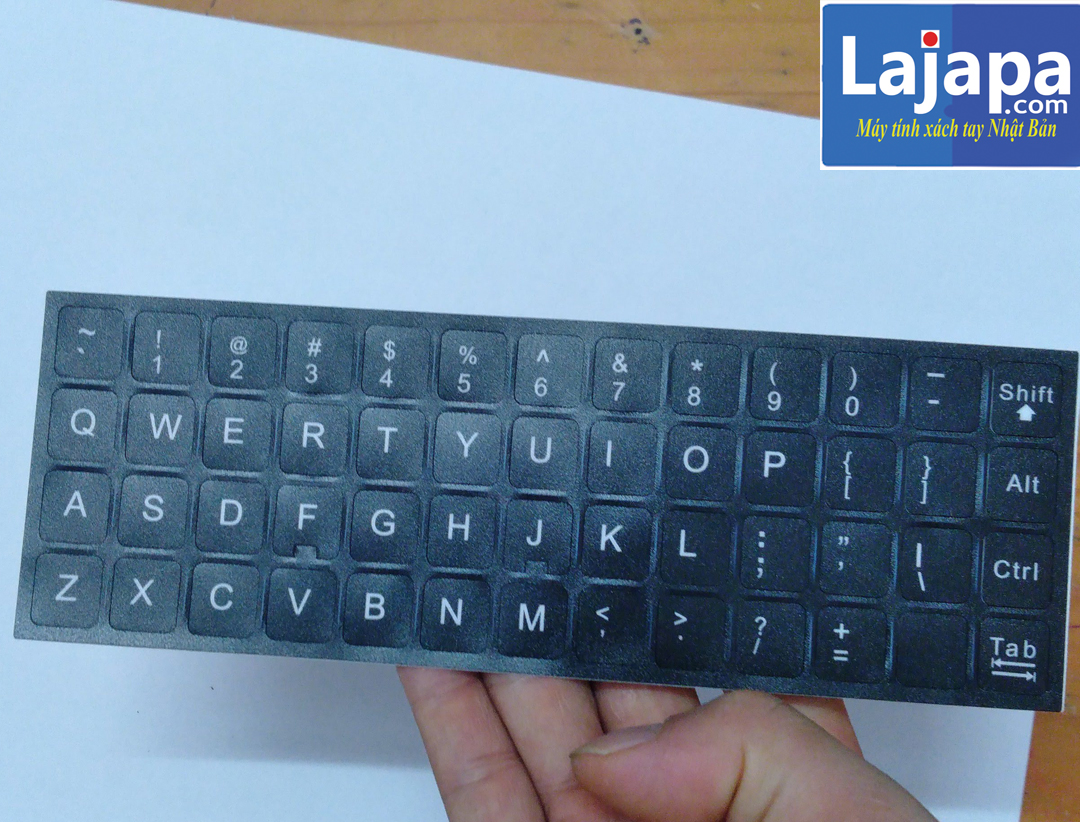 Sticker bàn phím tiếng Anh-EN dán cho các dòng laptop xách tay như Nhật, Hàn, Đức, Pháp, Ý..
