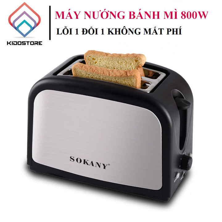 Máy nướng bánh, lò nướng bánh, làm bánh mỳ 800W SOKANY 2 HJT-008s [ BẢO HÀNH 1 NĂM ]