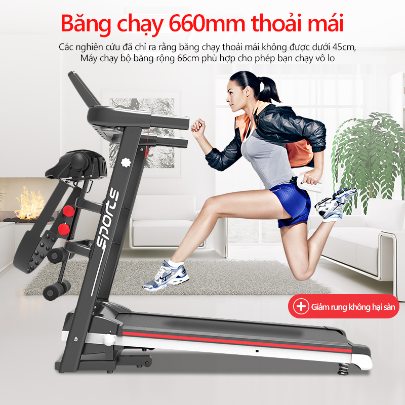 [HCM]Máy chạy bộ trong nhà máy chạy bộ mini máy tập trong nhà máy gym BEDL có thể gấp gọn chạy điện yên tĩnh có thể phát nhạc chống rung chống ồn chịu tải lên đến 100KG  giá tập bụng