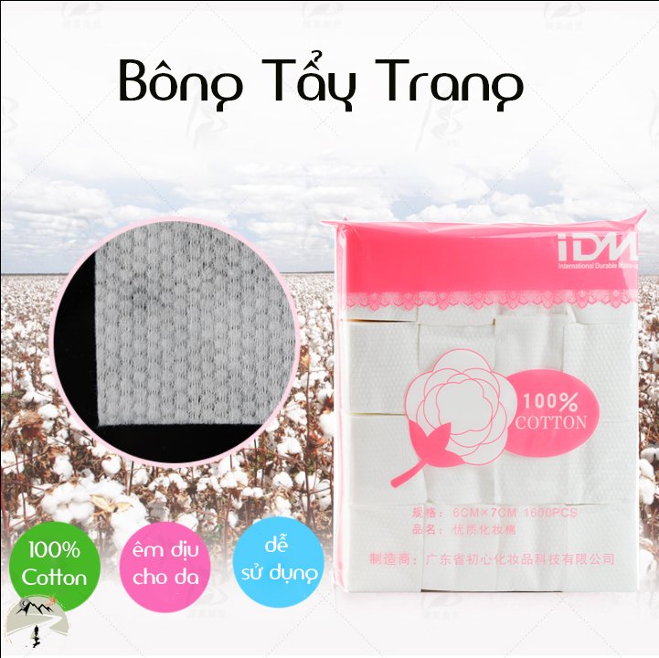 Bông tẩy trang 1200 miếng - khăn giấy tẩy trang 1200 miếng