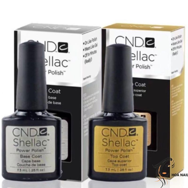 Cặp base - top cnd sơn gel siêu bóng bền chai 7,5ml