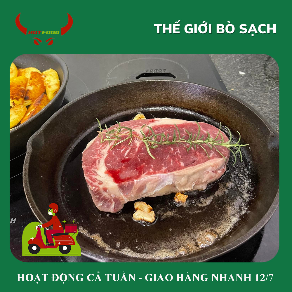 [ Miễn Phí Giao Hàng ]Ribeye Black Angus -  Đầu Thăn ngoại Bò Mỹ - Beefsteak, Chiên, Xào, Nướng ( cắt dày 2-2.5cm) - 1Kg - Giao Nhanh HCM