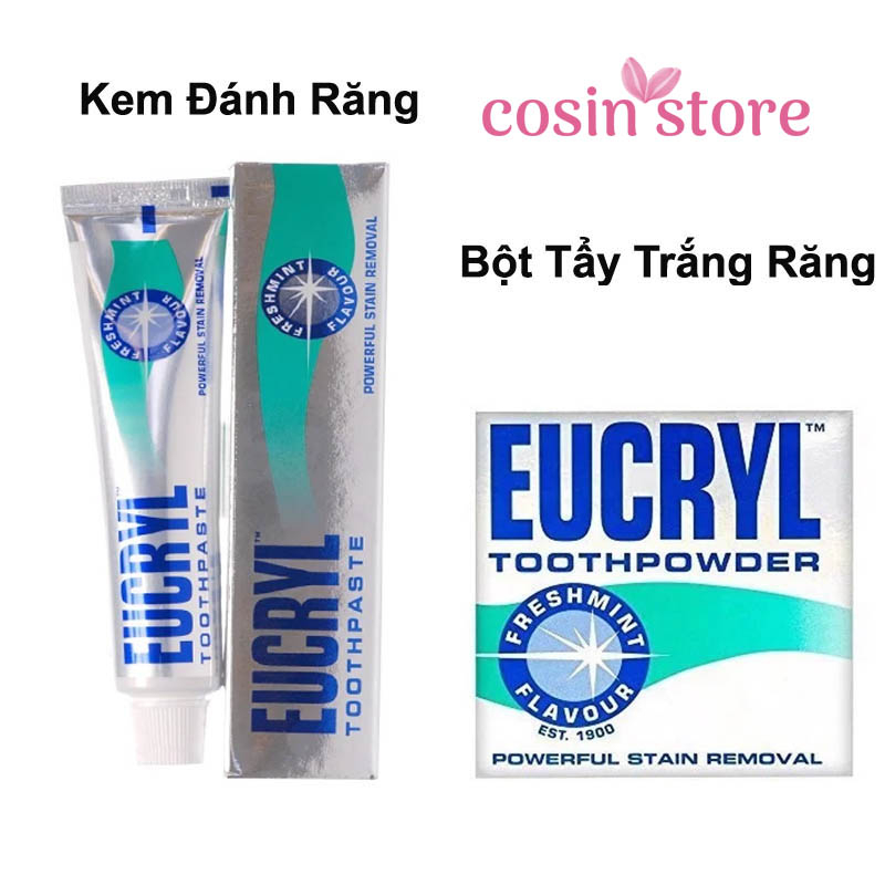 Kem Đánh Răng Eucryl Toothpaste Của Anh 62g 50ml của Anh Quốc loại bỏ mảng