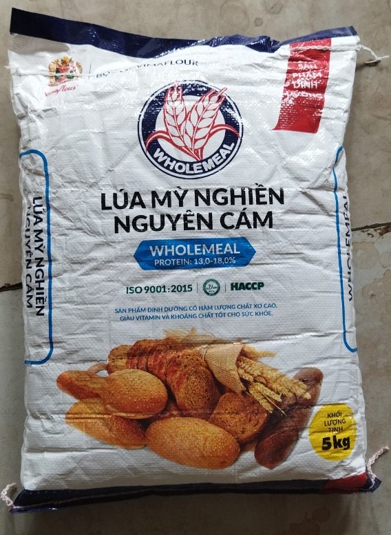 Bột lúa mỳ nghiền nguyên cám-wholemeal