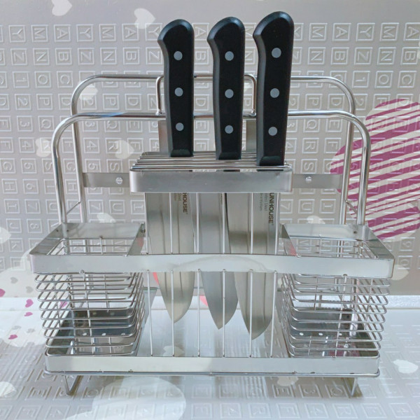 Ống Đũa Inox ,Cài Dao Thớt, Để Bàn Hoặc Vít Trên Tường Siêu Tiện Dụng