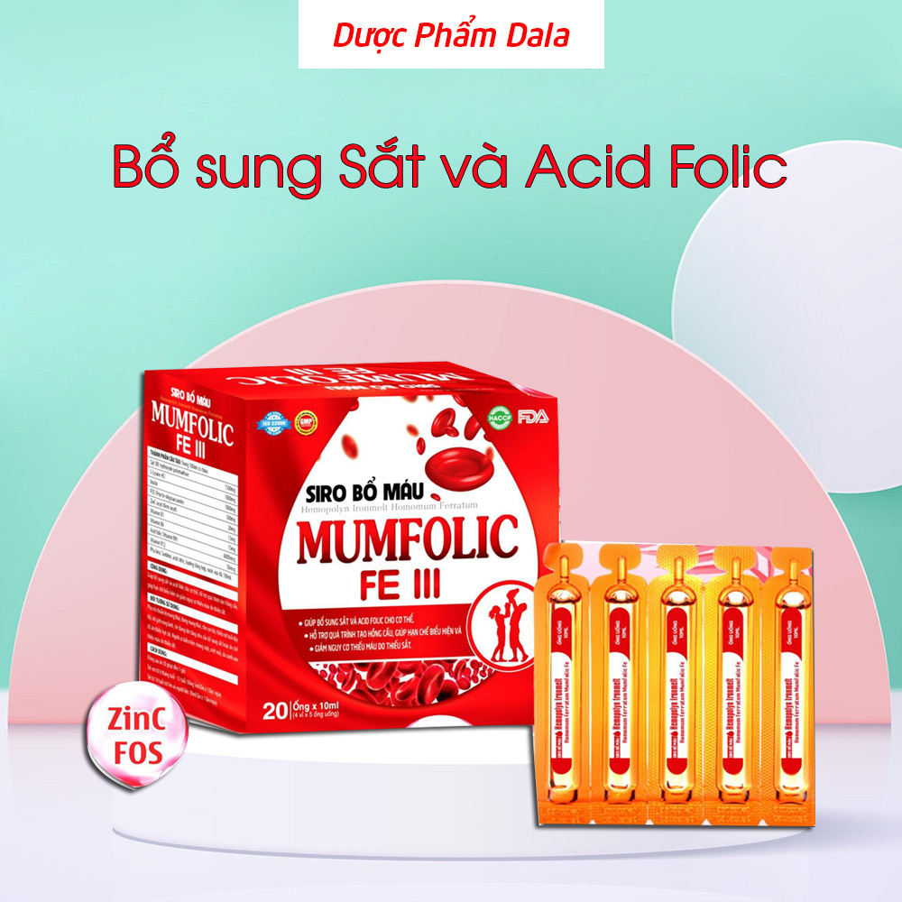 Siro bổ máu cho bé Mumfeolic FE III bổ sung sắt và acid folic