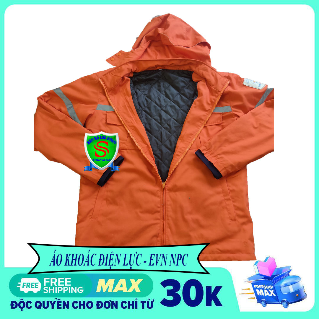 [Áo Khoác Điện Lực EVN] - Áo Khoác BHLĐ Điện Lực EVN NPC Loại Dày - Áo Khoác Điện Lực Chuẩn Điện Lực Miền Bắc