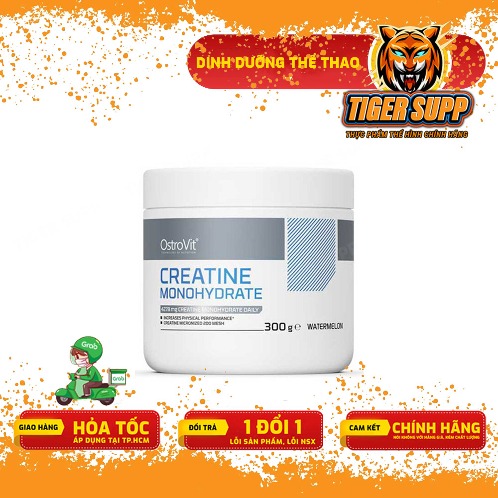 Ostrovit Creatine Monohydrate - Gia tăng sức mạnh cơ bắp, Hộp 300g - 60 lần dùng