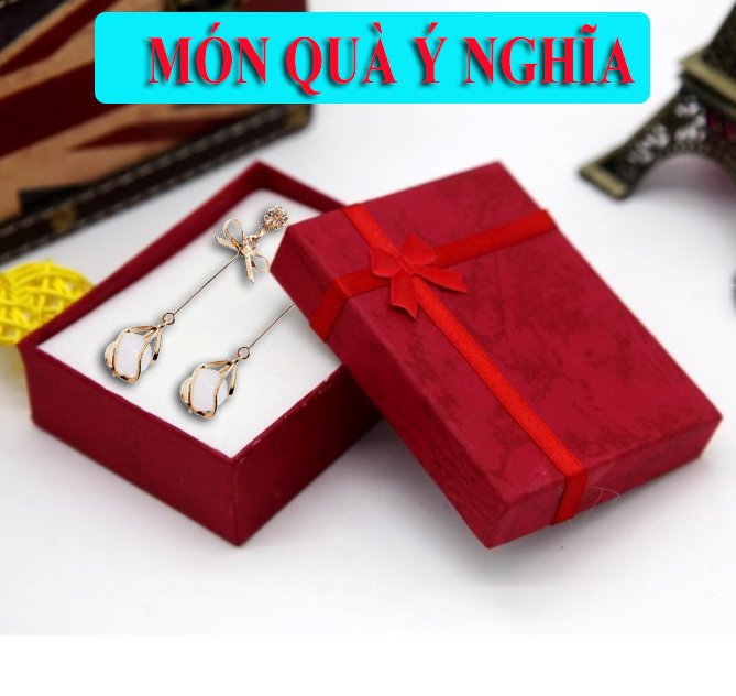 [CAO CẤP]-Bông tai nữ cao cấp đính nơ phong cách Hàn Quốc dễ thương, Hoa tai nữ dài đính hạt hình kim cương và đá mắt mèo, bông tai nữ cá tính, bông tai nữ Hot trend, hoa tai nữ hàn quốc, Full hộp sang trọng