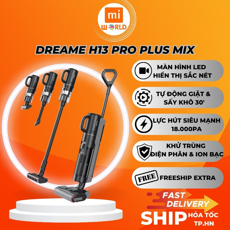 Máy hút bụi lau nhà cầm tay dreame h13 pro plus mix