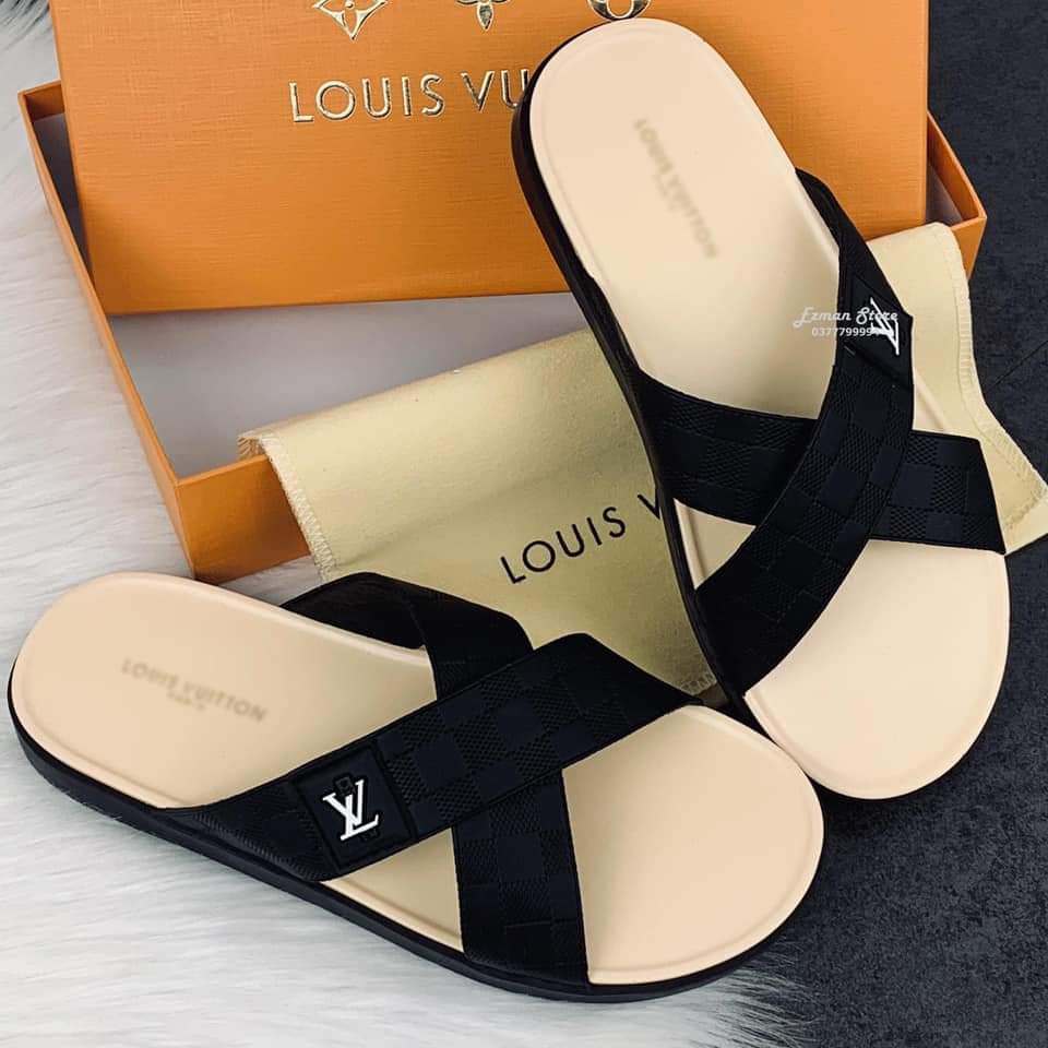 (Video thật) Dép lê nam quai chéo cao cấp phiên bản mới Hang Fashion full đen Hot 2023 mang cực đẹp, êm chân, chống nước siêu bền, dép nam quai ngang đẹp đi học, đi chơi