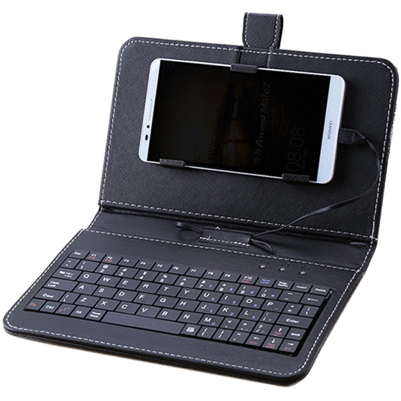 [HCM]Bao da tích hợp bàn phím cho điện thoại - máy tính bảng 4.5 - 8 inch cho hệ điều hành android (Đen)