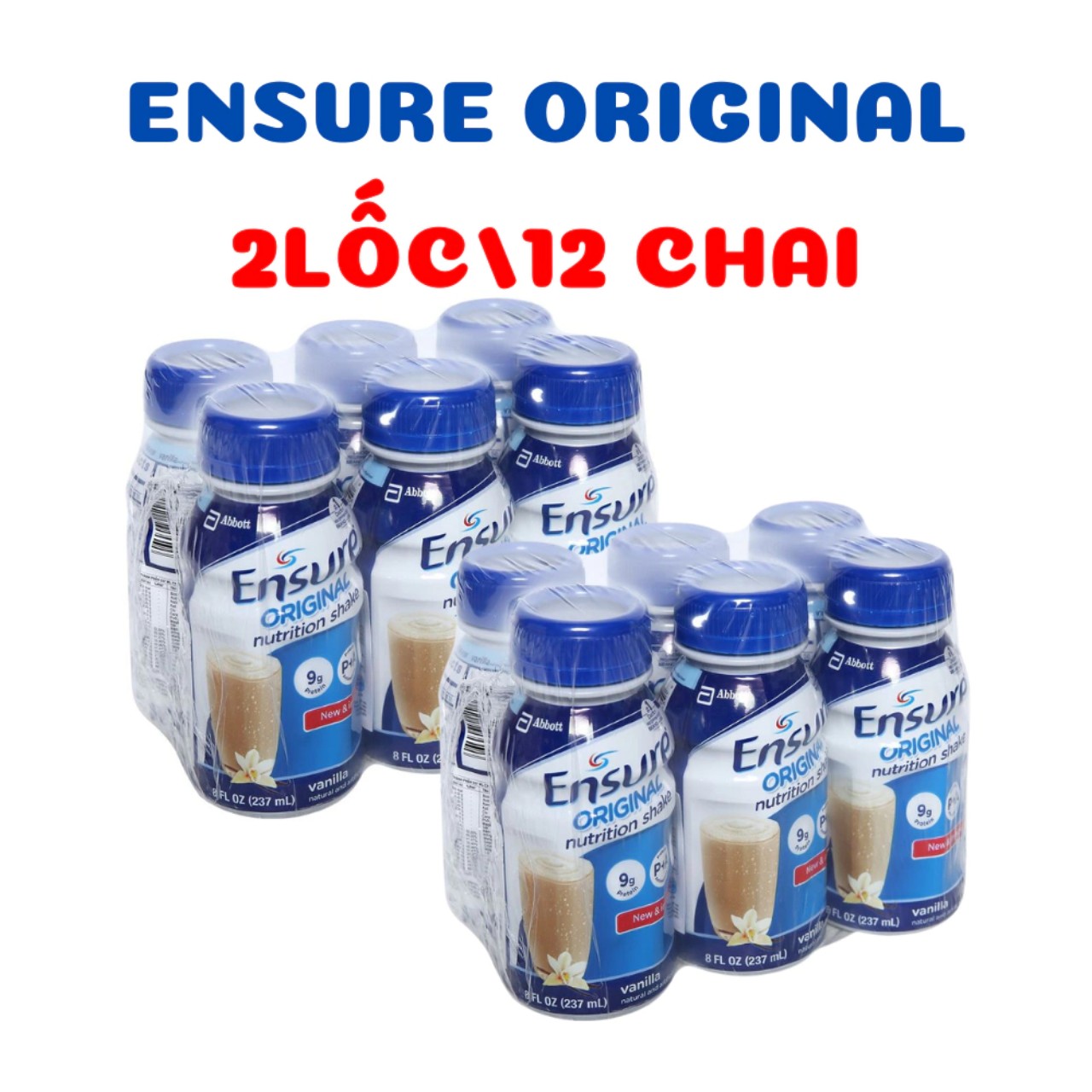 Lốc 6 Chai Sữa nước Ensure Original Vani (237ml).