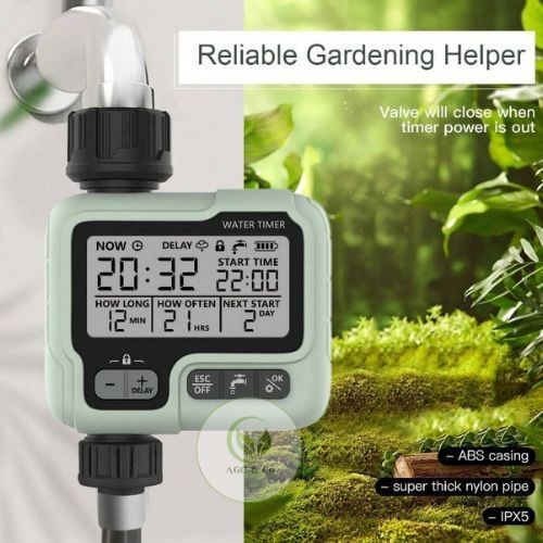 Van hẹn giờ tưới nước tự động HCT-322 1 đầu ra nước sử dụng cho hệ thống tưới phun sương làm mát tưới cây nhỏ giọt tưới lan nhiều chế độ tưới khác nhau