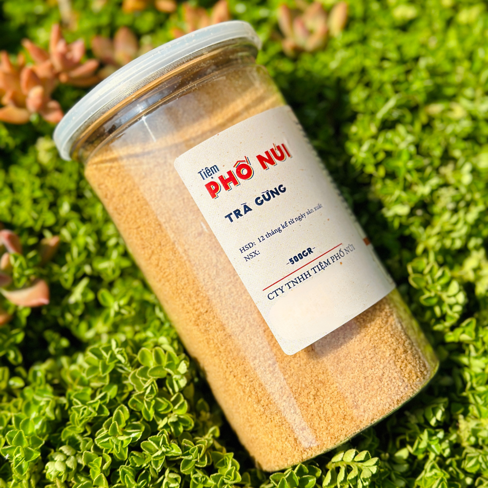 Bột trà gừng thiên nhiên nguyên chất 100% tiệm phố núi 500gram