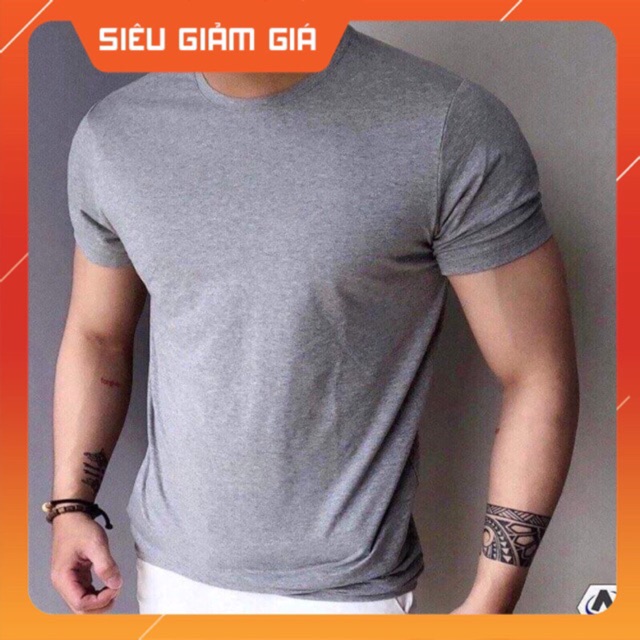 Áo thun nam cotton dáng body - cổ tròn - chất co giãn 4 chiều - thấm hút mồ hôi cực tốt