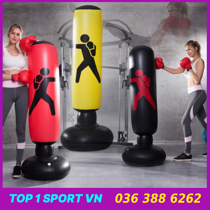 Bao Cát Đấm Bốc Võ Thuật - Bao Trụ Đấm Bốc Phản Xạ Kinh Điển Pure Boxing tặng bơm hơi + keo + miếng vá - Thiết bị thể thao, đấm bốc, võ thuật, và đánh mma chuyên nghiệp