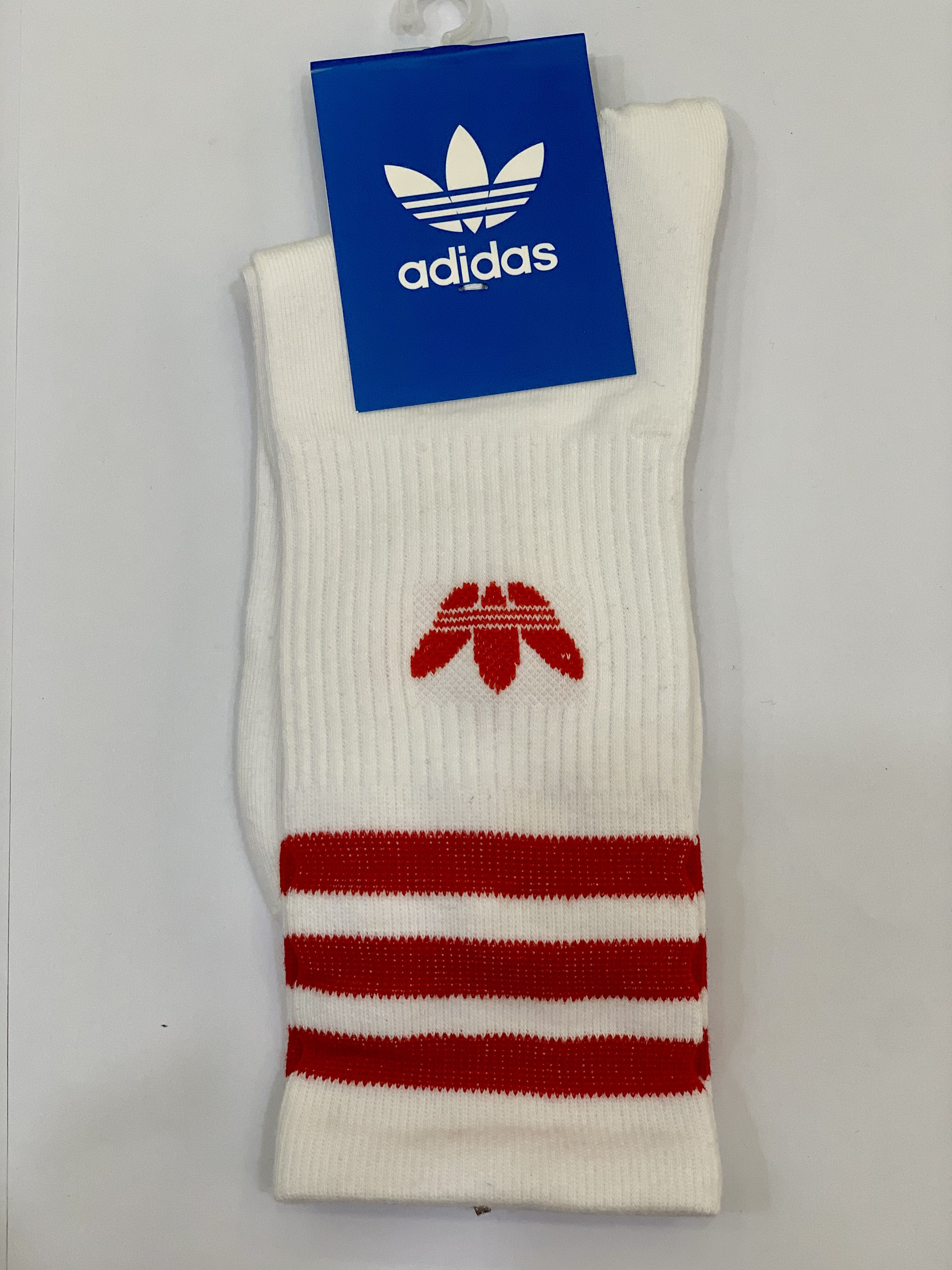 [HCM]Vớ Adidas cổ cao trắng sọc đỏ
